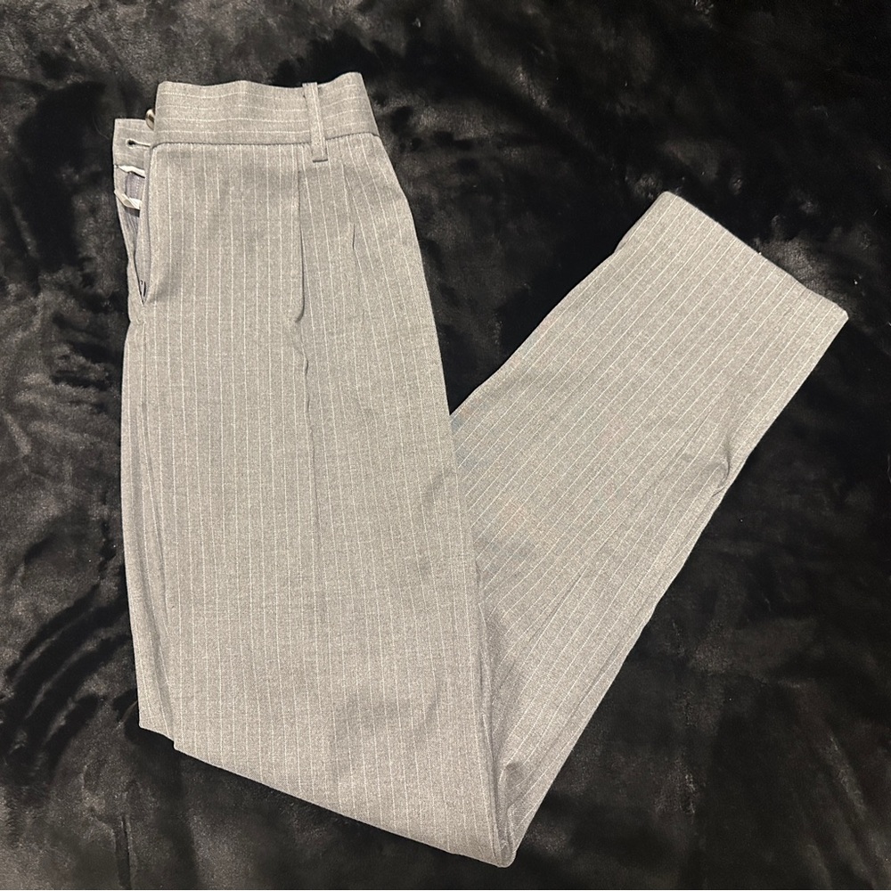 Men's Gray Pinstripe Pants